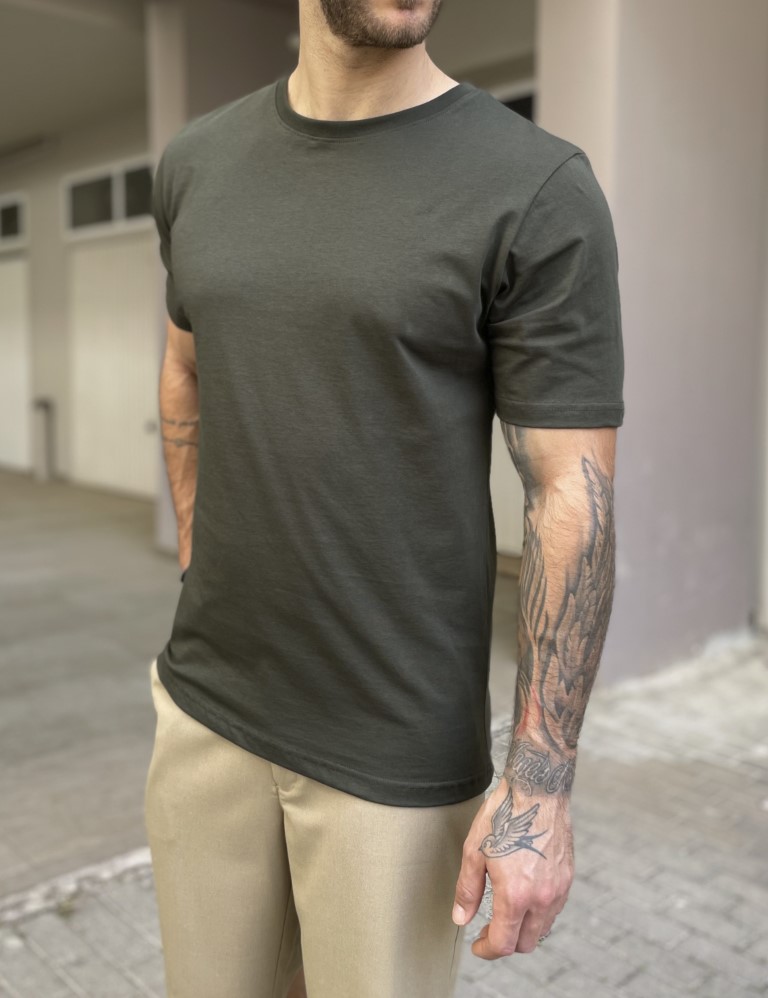 NDC ανδρική χακί κοντομάνικη μπλούζα 252905X φωτογραφία